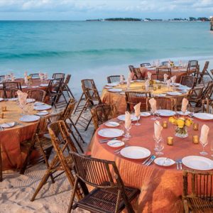 Beach Weddings Abroad Bahamas Weddings Beach Wedding Dining Setup