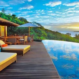 Beach Weddings Abroad Seychelles Weddings Presidential Villa Deck And Pool View