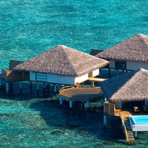 Beach Weddings Abroad Maldives Weddings Aerial View Of Overwater Villas1