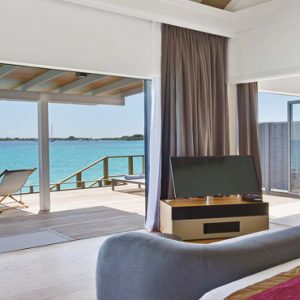 Kuramathi Maldives Maldives Weddings Abroad Deluxe Water Villa Interior With View