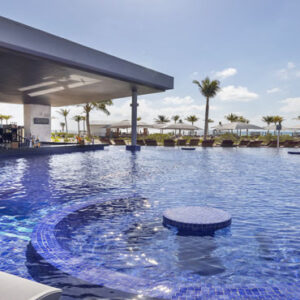 Pool Bar Planet Hollywood Beach Resort Cancun Mexico Weddings Abroad
