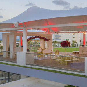 Terrace Wedding Setup Planet Hollywood Beach Resort Cancun Mexico Weddings Abroad