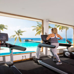 Gym With A View Reethi Faru Resort Maldives Beach Weddings Abroad